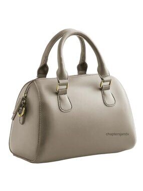 Vegan Leather Satchel Top Handle Boston Bag Vintage Shoulder Handbag